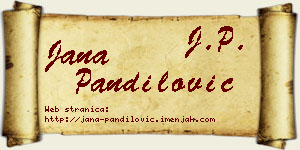 Jana Pandilović vizit kartica
